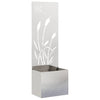 VidaXL protección visual para jardín calado plateado 50 x 140 cm acero inoxidable