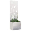VidaXL protección visual para jardín calado plateado 50 x 140 cm acero inoxidable