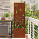 Vidaxxl protección visual para jardín calado oxidado 50 x 140 cm acero corten
