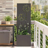Vidaxxl schermo privacy da giardino nero 50 x 32 x 150 cm in acciaio laminato a freddo