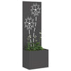Vidaxxl schermo privacy da giardino nero 50 x 32 x 150 cm in acciaio laminato a freddo