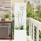 Vidaxl tuin privacy screen bloemen wit 50 x 140 cm koudgewalst staal