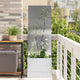 Vidaxxl protección visual para jardín flores plata 50 x 140 cm acero inoxidable