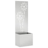 VidaXL paravento da giardino fiori argento 50 x 32 x 150 cm