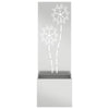 VidaXL paravento da giardino fiori argento 50 x 32 x 150 cm