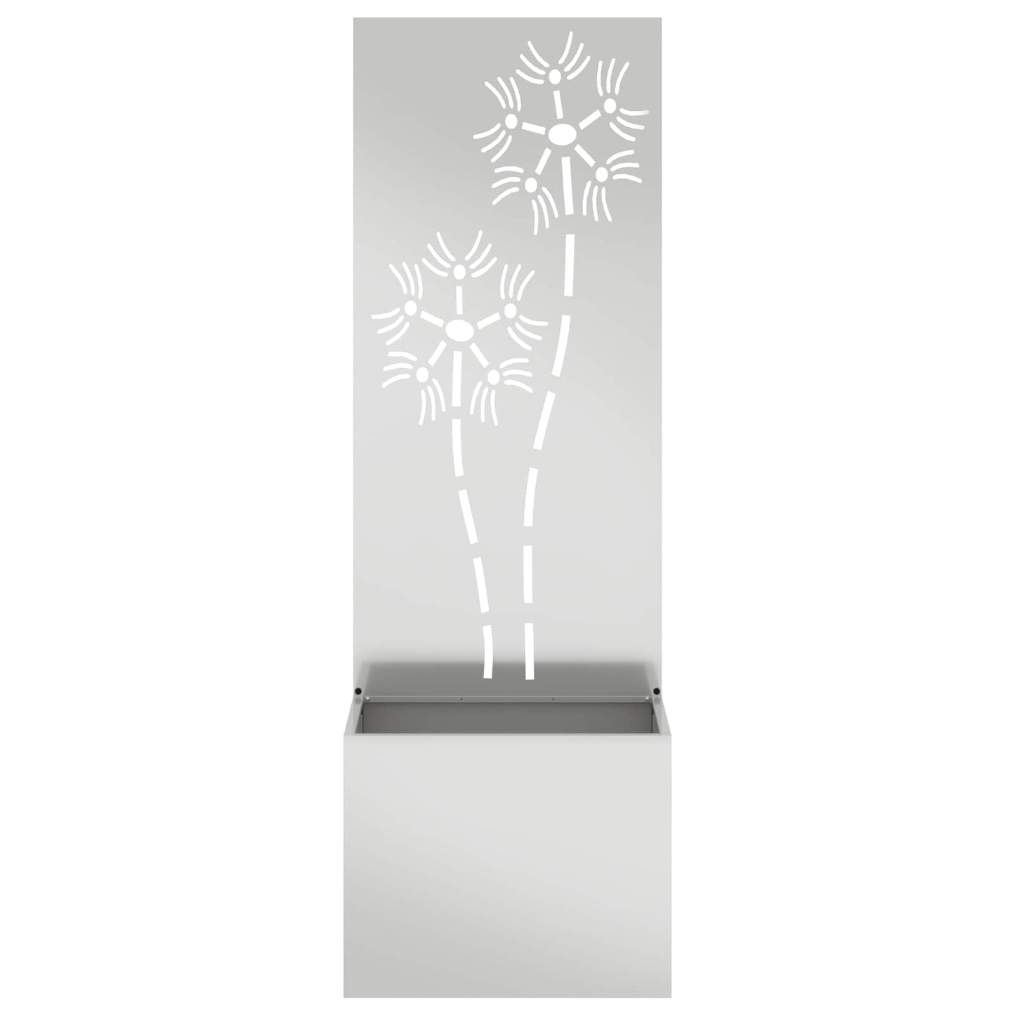 VidaXL protección visual para jardín flores plata 50 x 32 x 150 cm