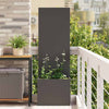 Vidaxxl schermo privacy da giardino nero 50 x 140 cm in acciaio laminato a freddo