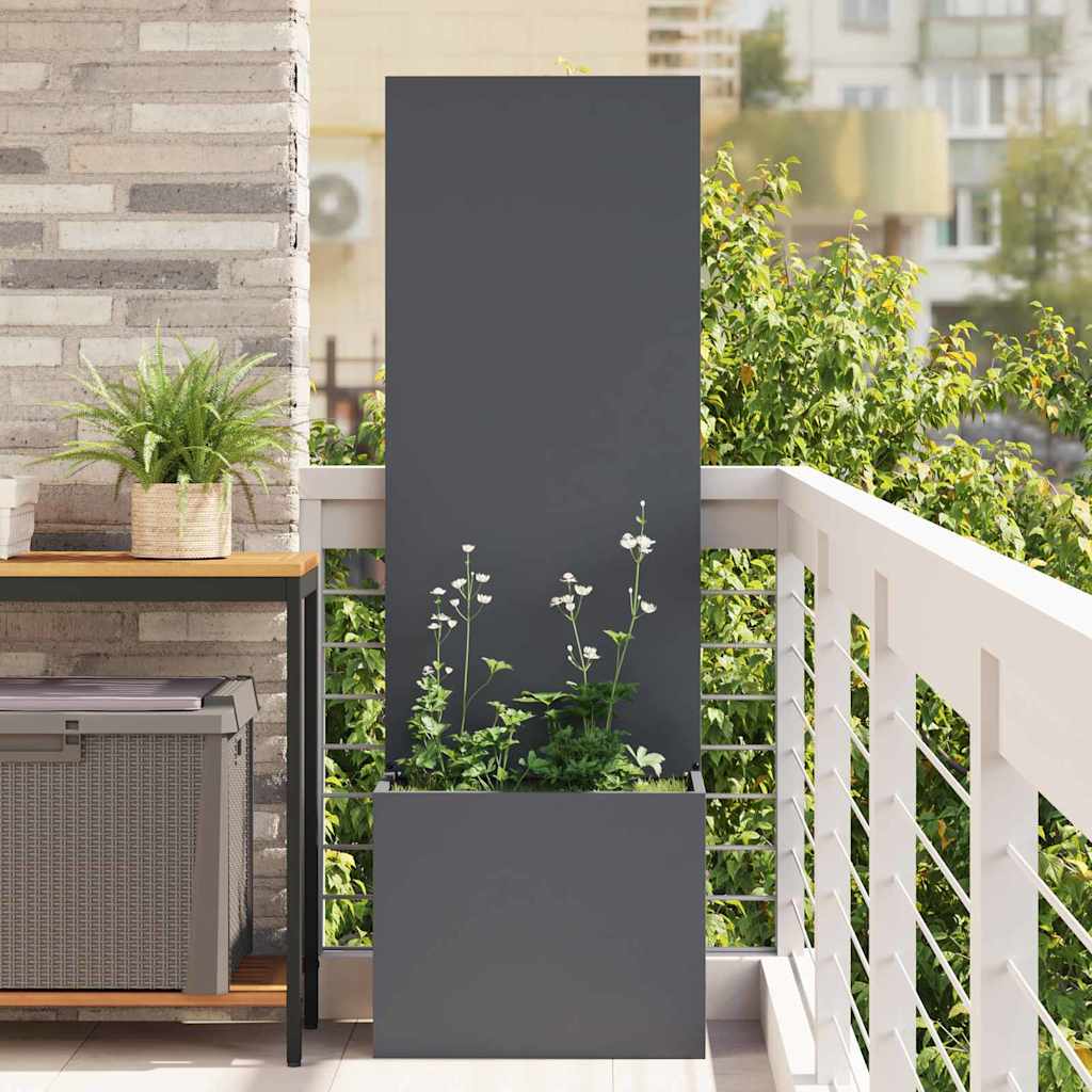 Vidaxl tuin privacy screen antraciet 50 x 140 cm koudgewalst staal