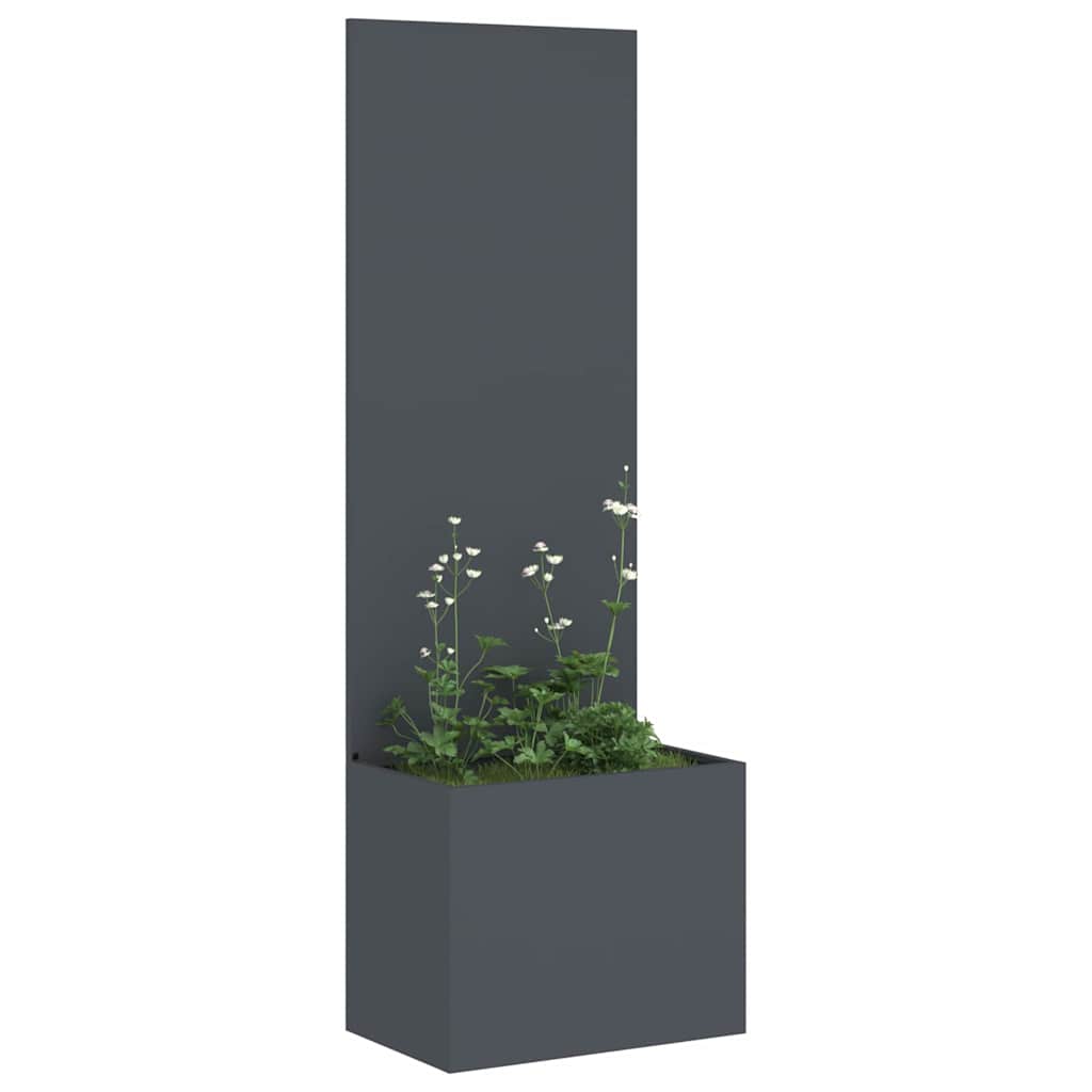 Vidaxl tuin privacy screen antraciet 50 x 140 cm koudgewalst staal