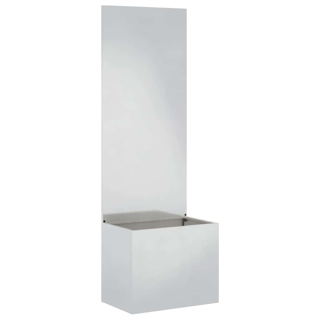 VidaXL protección visual para jardín plata 50 x 32 x 150 cm acero inoxidable