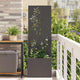 Vidaxl tuin privacy screen bloemen zwart 50 x 140 cm koudgewalst staal