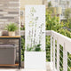 Vidaxl tuin privacy screen bloemen wit 50 x 140 cm koudgewalst staal