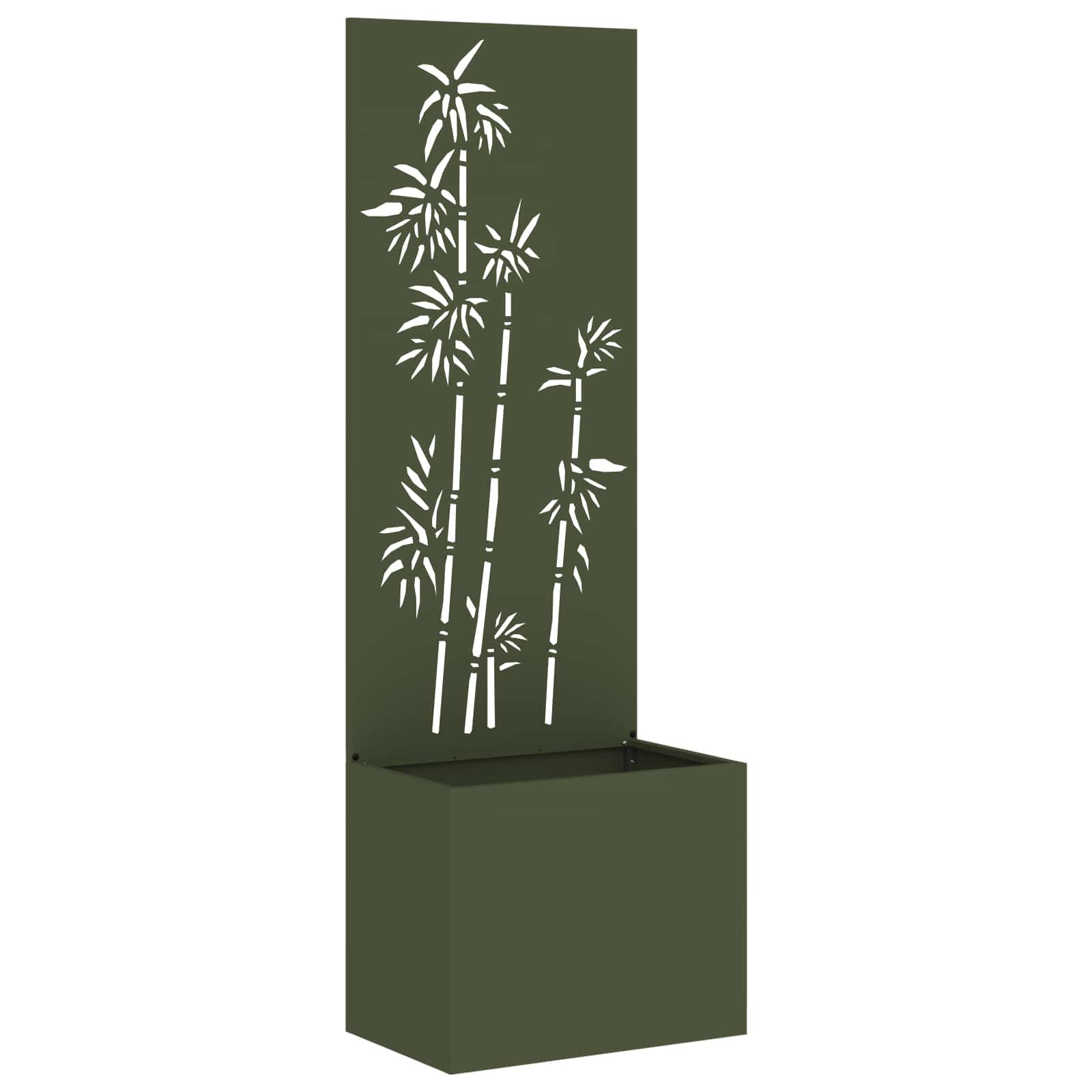 Vidaxl tuin privacy screen olijfgroen 50 x 140 cm koudgewalst staal