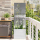 Vidaxxl protección visual para jardín flores plata 50 x 140 cm acero inoxidable