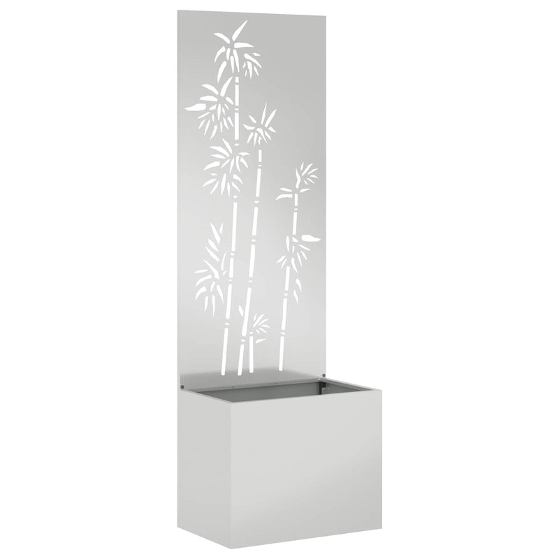 Vidaxxl protección visual para jardín plata 50 x 140 cm acero galvanizado