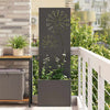 Vidaxl tuin privacy screen zwart 50 x 140 cm koudgewalst staal