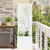 Vidaxl tuin privacy screen fretwerk wit 50 x 140 cm koudgewalst staal