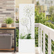 Vidaxl tuin privacy screen fretwerk wit 50 x 140 cm koudgewalst staal