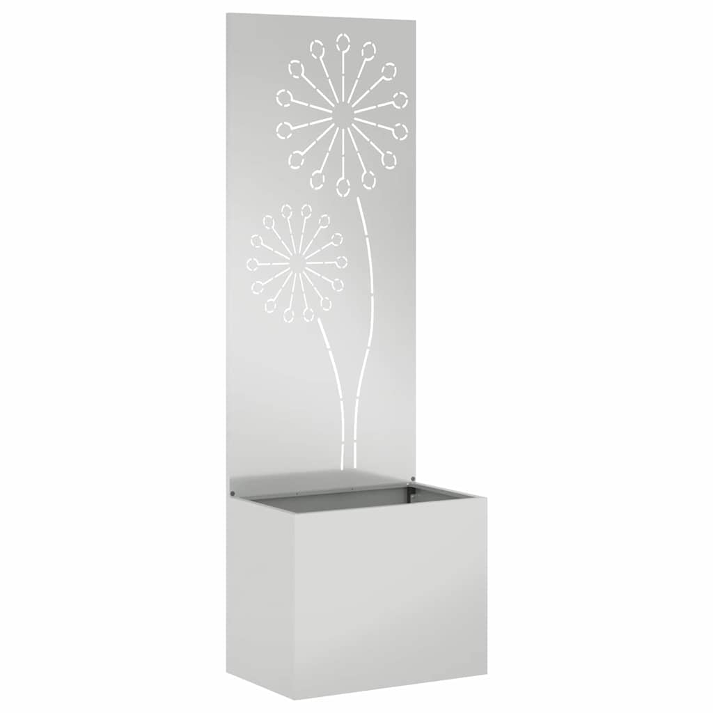 Vidaxxl protección visual para jardín plata 50 x 140 cm acero galvanizado