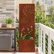 Vidaxxl protección visual para jardín calado oxidado 50 x 140 cm acero corten