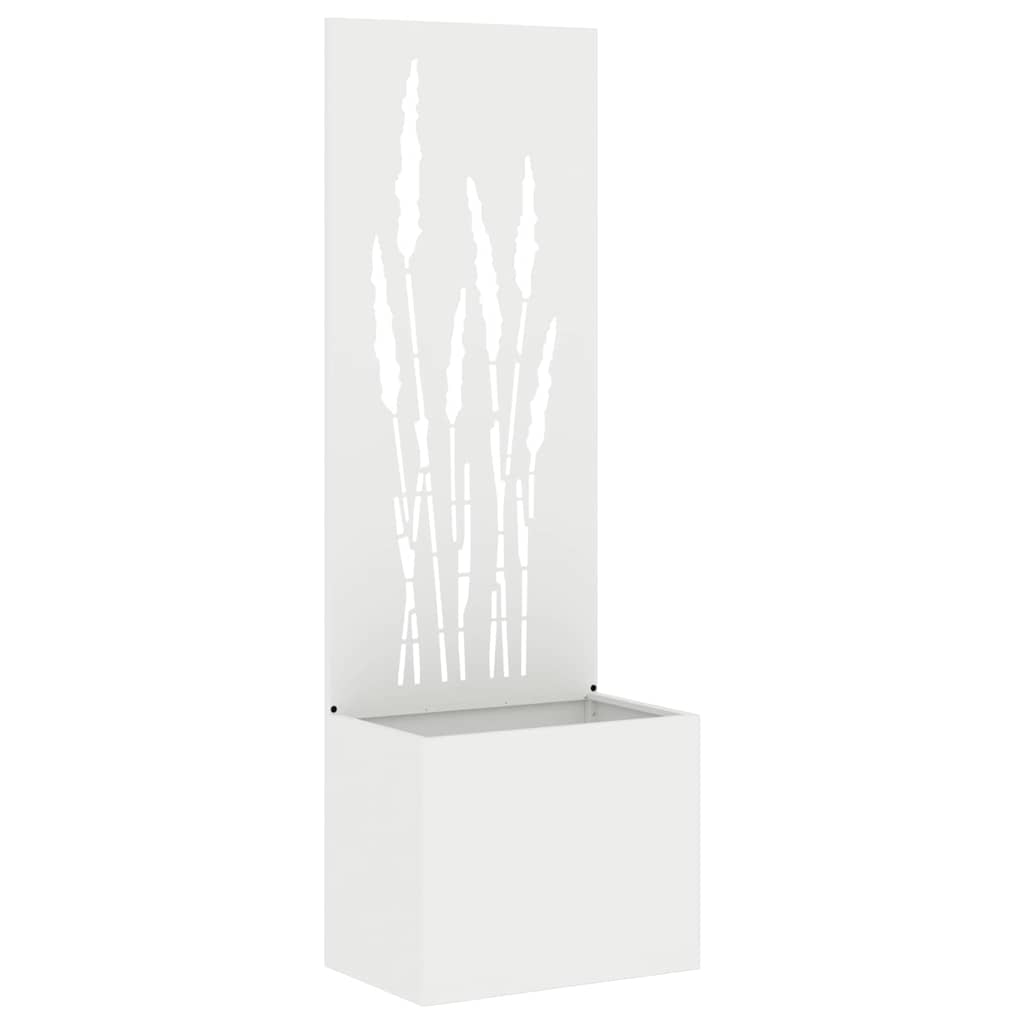 Vidaxl tuin privacy screen fretwerk wit 50 x 140 cm koudgewalst staal