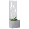 VidaXL protección visual para jardín calado plateado 50 x 140 cm acero inoxidable