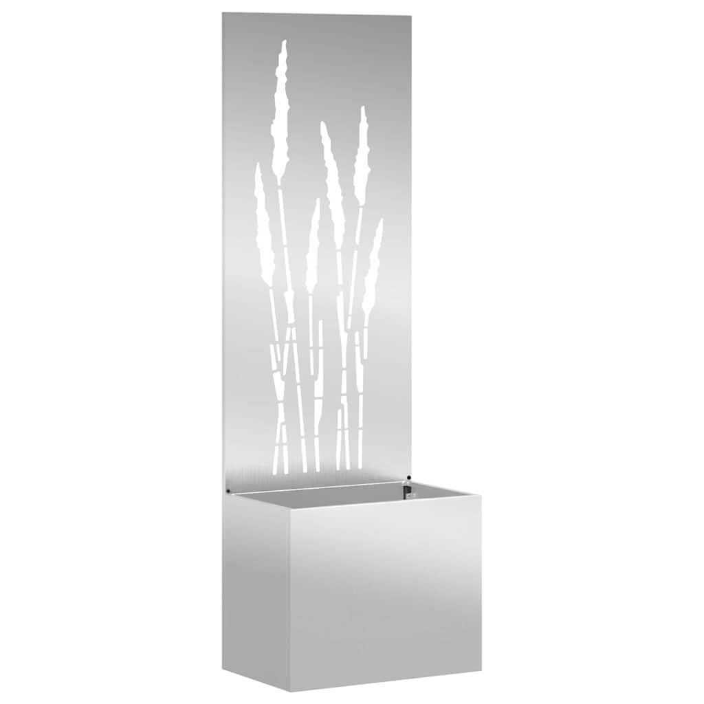 Vidaxxl protección visual para jardín plata 50 x 140 cm acero galvanizado