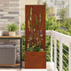 Vidaxxl protección visual para jardín calado oxidado 50 x 140 cm acero corten