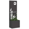 Vidaxl tuin privacy screen zwart 50 x 32 x 150 cm koudgewalst staal