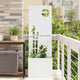 Vidaxl tuin privacy screen fretwerk wit 50 x 140 cm koudgewalst staal