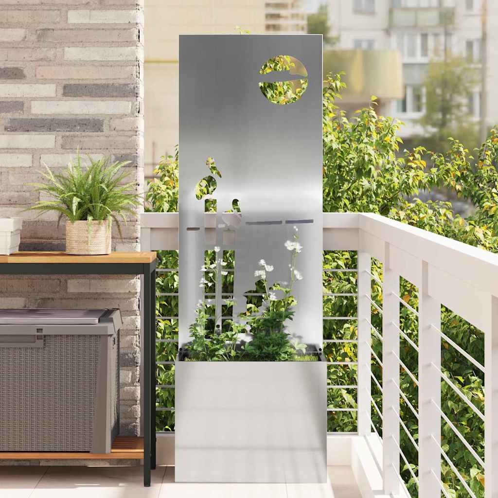 VidaXL paravento da giardino traforato argento 50 x 32 x 150 cm