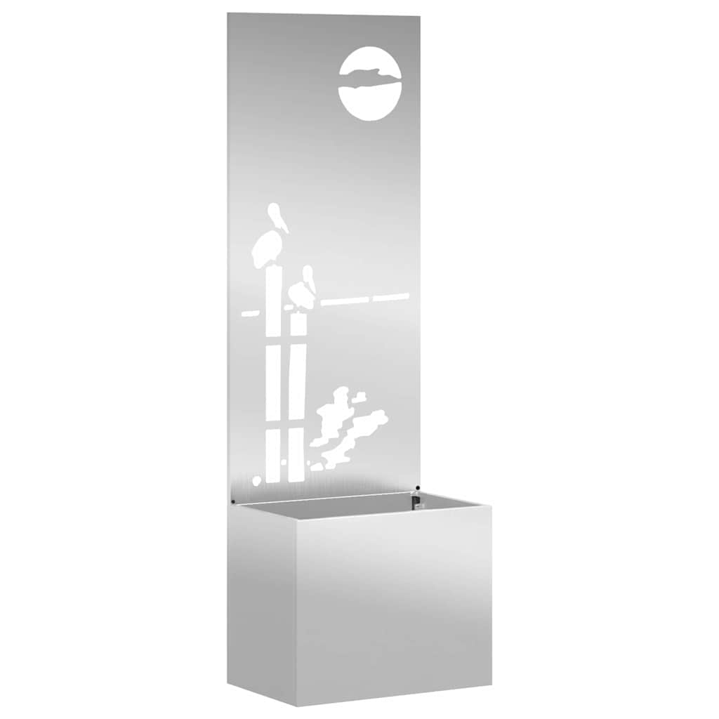 VidaXL paravento da giardino traforato argento 50 x 32 x 150 cm