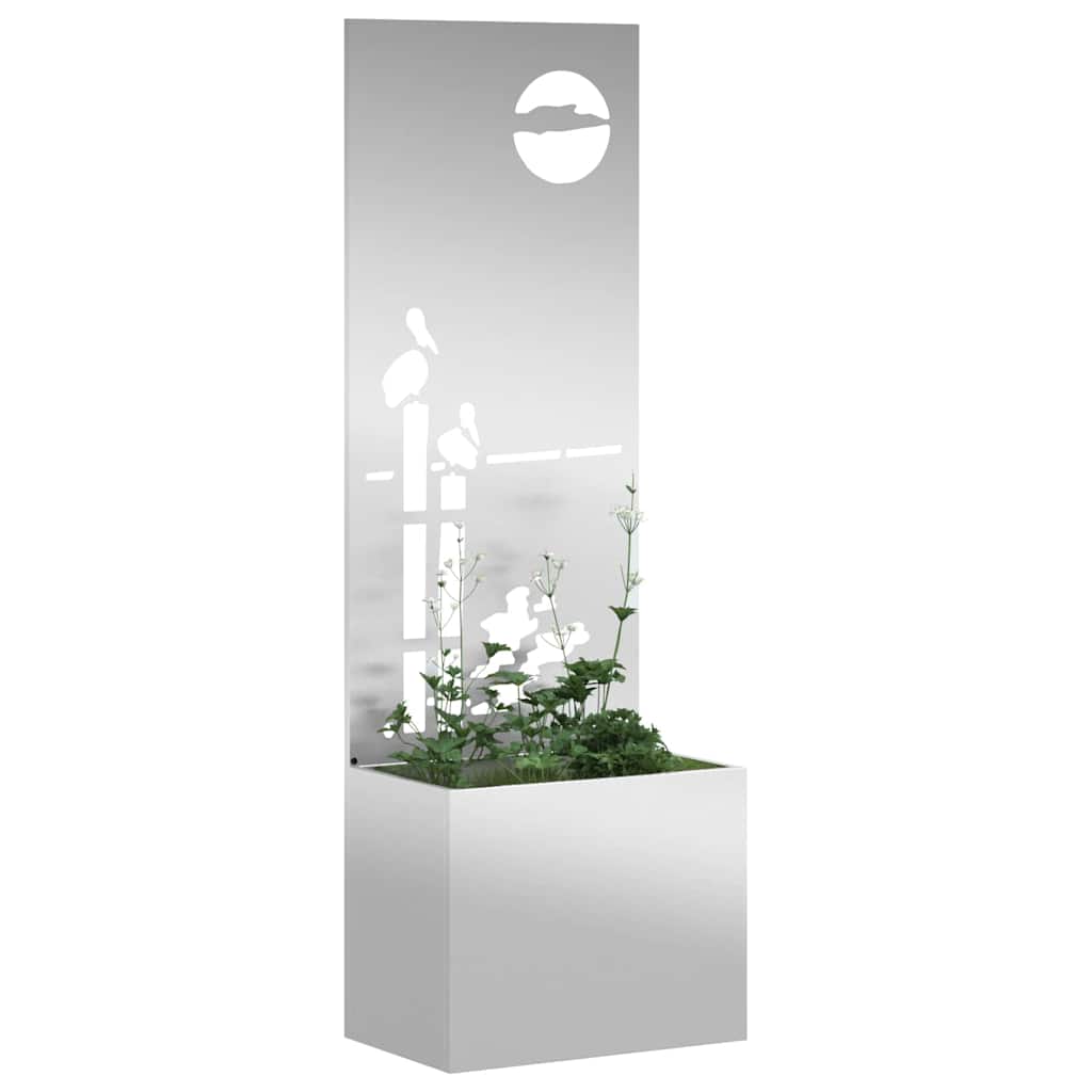 VidaXL paravento da giardino traforato argento 50 x 32 x 150 cm