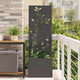 Vidaxl tuin privacy screen zwart 50 x 32 x 150 cm koudgewalst staal