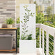 Vidaxl tuin privacy screen bloemen wit 50 x 140 cm koudgewalst staal