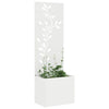 Vidaxl tuin privacy screen bloemen wit 50 x 140 cm koudgewalst staal