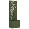 Vidaxxl paravento da giardino verde oliva 50 x 140 cm in acciaio laminato a freddo