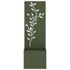 Vidaxxl paravento da giardino verde oliva 50 x 140 cm in acciaio laminato a freddo