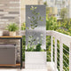 Vidaxxl protección visual para jardín flores plata 50 x 140 cm acero inoxidable