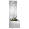 VidaXL paravento da giardino fiori argento 50 x 32 x 150 cm