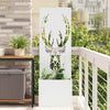 Vidaxl tuin privacy screen wit 50 x 140 cm koudgewalst staal