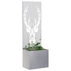 VidaXL protección visual para jardín plata 50 x 140 cm acero inoxidable