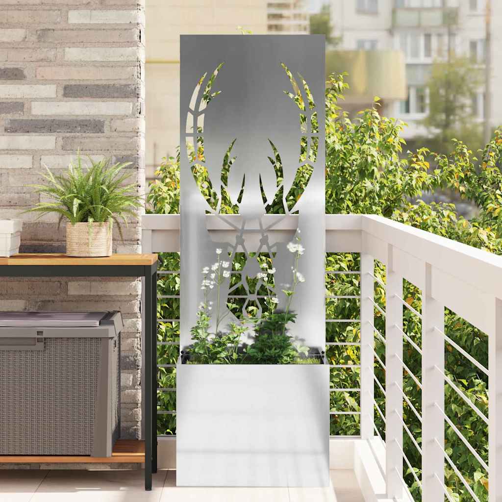 Vidaxl tuin privacy screen zilver 50 x 140 cm gegalvaniseerd staal