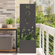 Vidaxl tuin privacy screen zwart 50 x 140 cm koudgewalst staal