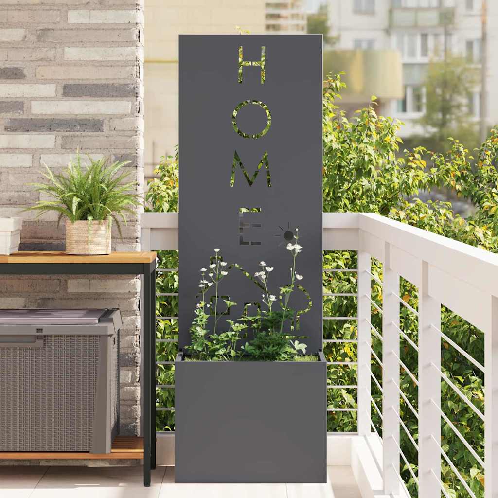 Vidaxl tuin privacy screen antraciet 50 x 140 cm koudgewalst staal