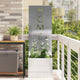 VidaXL protección visual para jardín calado plateado 50 x 140 cm acero inoxidable