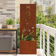 Vidaxxl protección visual para jardín calado oxidado 50 x 140 cm acero corten