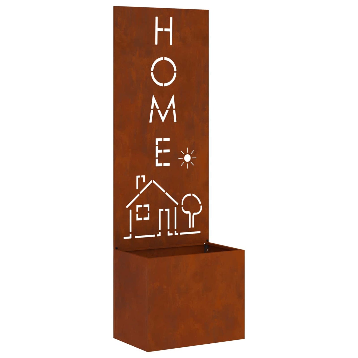 Vidaxxl protección visual para jardín calado oxidado 50 x 140 cm acero corten
