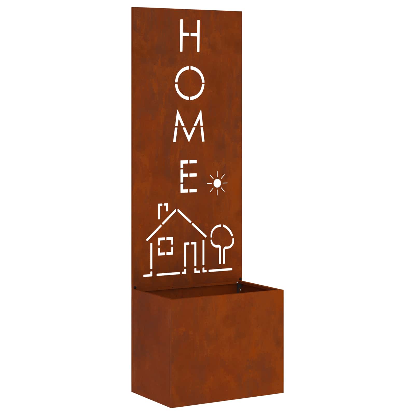 Vidaxxl protección visual para jardín calado oxidado 50 x 140 cm acero corten