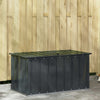 Vidaxxl caja de almacenaje para jardín negro 101 x 56,5 x 50 cm acero